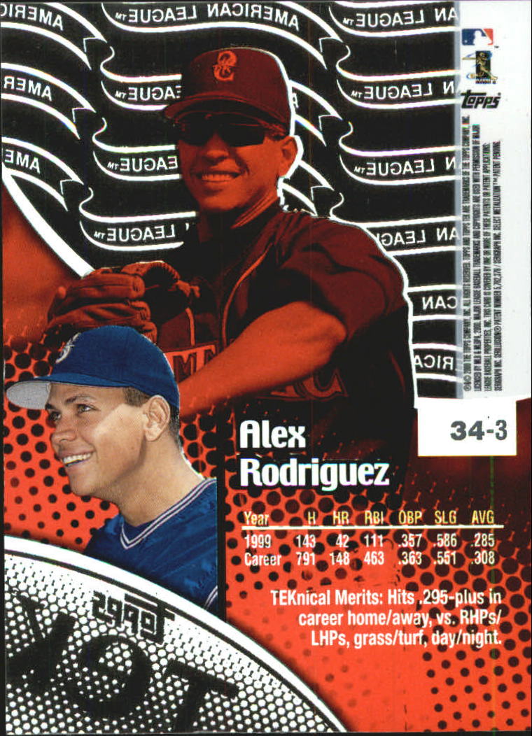 B5663- 2000 Topps Tek Pattern Assorted BB Cards -You Pick- 15+ FREE US SHIP