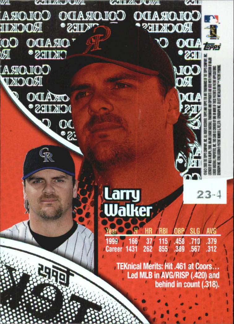 2000 Topps Tek Pattern 4 #23 Larry Walker