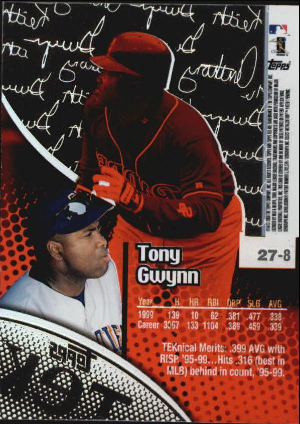 B5663- 2000 Topps Tek Pattern Assorted BB Cards -You Pick- 15+ FREE US SHIP