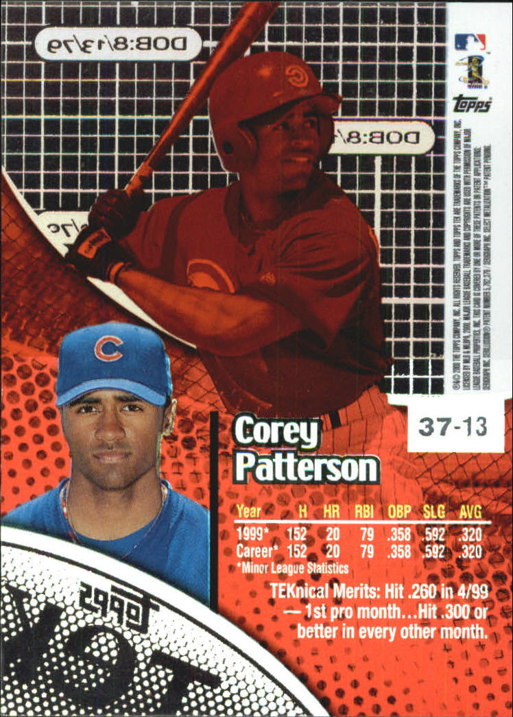 Topps Corey Patterson Baseball Trading Cards