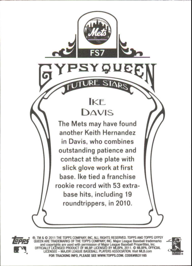 2011 Topps Gypsy Queen Future Stars #FS7 Ike Davis back image