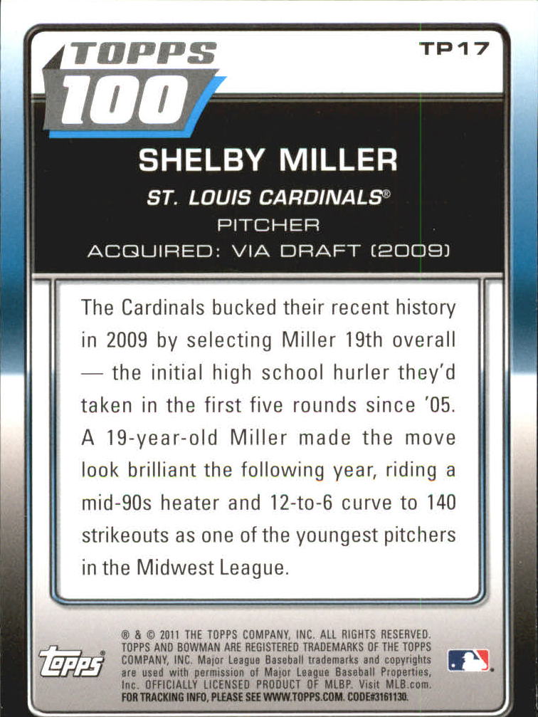 2011 Bowman Baseball "Topps 100" Insert Cards - Picture 9 of 30