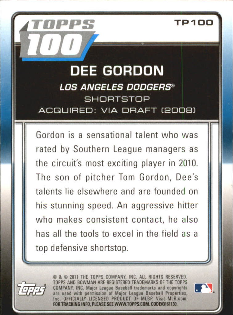 2011 Bowman Baseball "Topps 100" Insert Cards - Picture 30 of 30