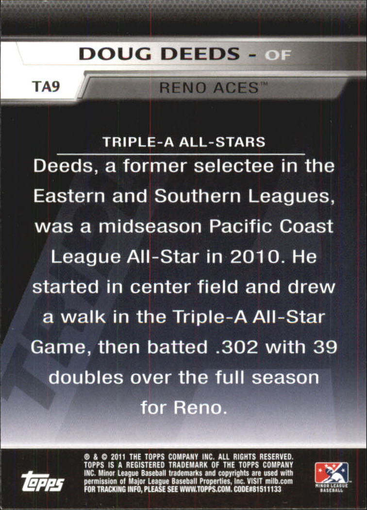 2011 Topps Pro Debut Triple-A All Stars #TA9 Doug Deeds back image