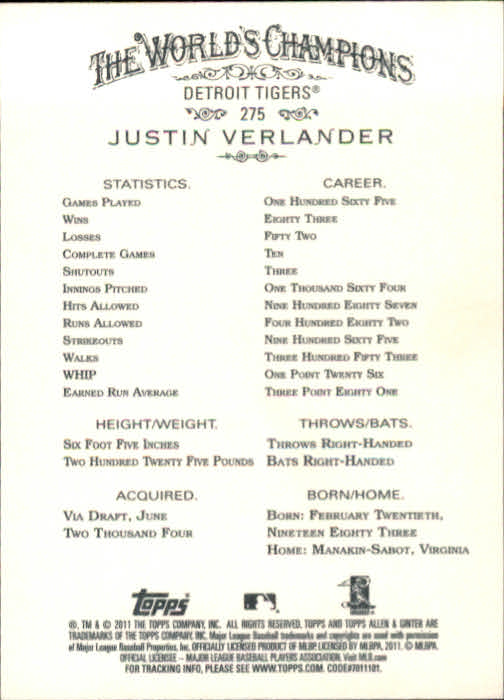Justin Verlander cards (2007-2023) Tigers Astros Mets - You Choose - Picture 84 of 321