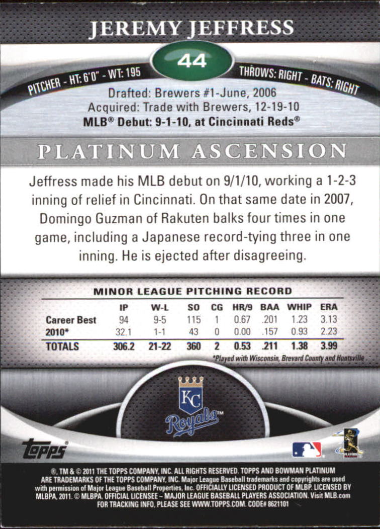 A0999- 2011 Bowman Platinum Baseball Insert Cards -You Pick- 15+ FREE US SHIP - Picture 194 of 208