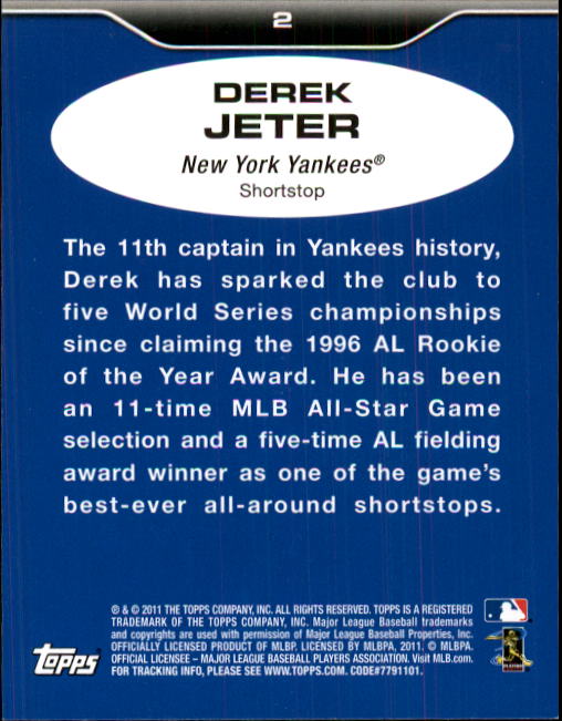 2011 Topps Lineage #2 Derek Jeter back image
