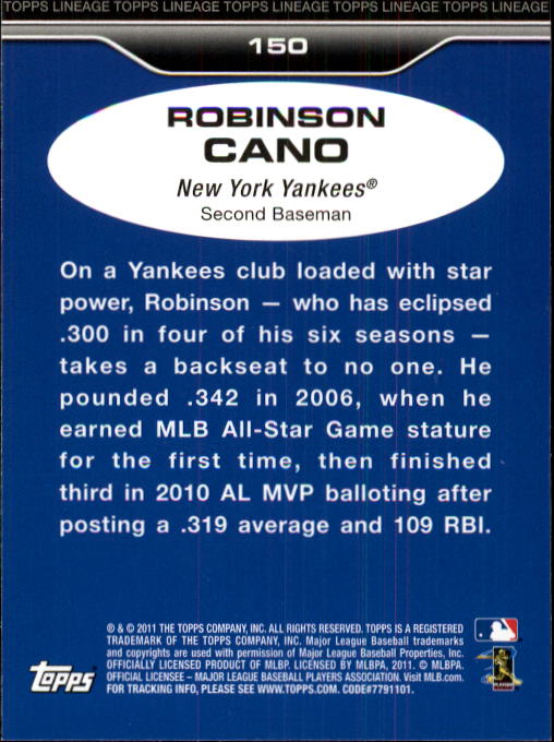 A6051- 2011 Topps Lineage BB Cards 1-200 +Rookies -You Pick- 15+ FREE US SHIP - Picture 275 of 369