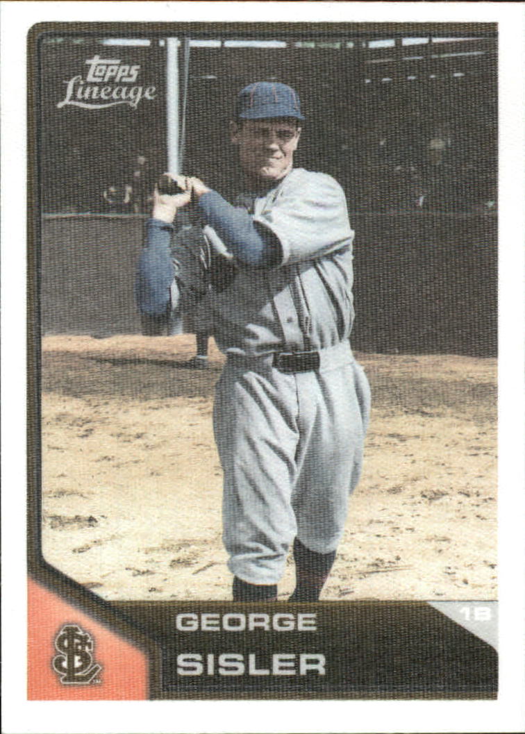 2011 Topps Lineage Cloth Stickers #TCS8 George Sisler