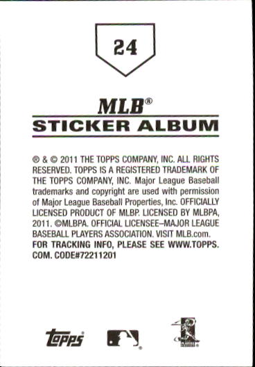 B1814- 2011 Topps Stickers Baseball Card #s 1-200 -You Pick- 15+ FREE US SHIP - Picture 47 of 397