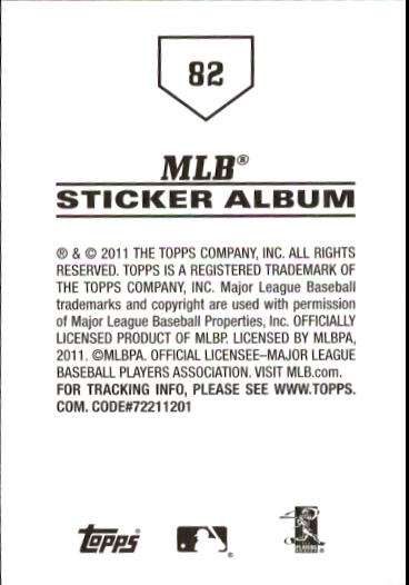 B1814- 2011 Topps Stickers Baseball Card #s 1-200 -You Pick- 15+ FREE US SHIP - Picture 163 of 397