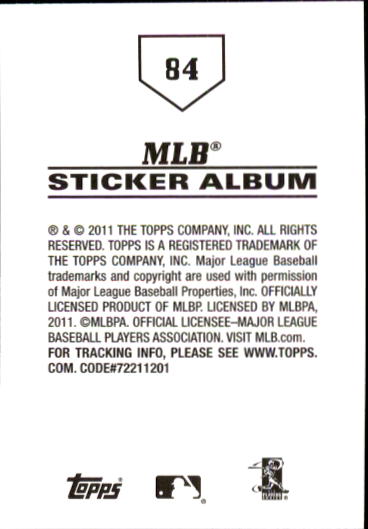 B1814- 2011 Topps Stickers Baseball Card #s 1-200 -You Pick- 15+ FREE US SHIP - Picture 167 of 397