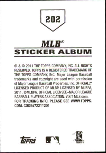 B1814- 2011 Topps Sticker Baseball Karten 201-295 -du Pick- 15 + Gratis US - Bild 5 von 187