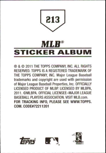 B1814- 2011 Topps Sticker Baseball Karten 201-295 -du Pick- 15 + Gratis US - Bild 27 von 187