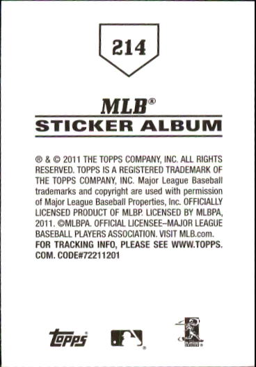 B1814- 2011 Topps Sticker Baseball Karten 201-295 -du Pick- 15 + Gratis US - Bild 29 von 187