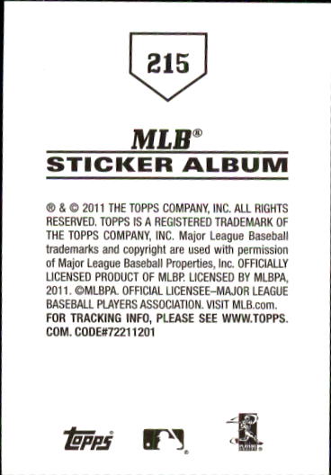 B1814- 2011 Topps Sticker Baseball Karten 201-295 -du Pick- 15 + Gratis US - Bild 31 von 187