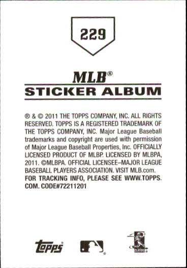 B1814- 2011 Topps Sticker Baseball Karten 201-295 -du Pick- 15 + Gratis US - Bild 59 von 187
