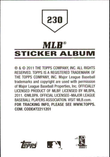 B1814- 2011 Topps Sticker Baseball Karten 201-295 -du Pick- 15 + Gratis US - Bild 61 von 187