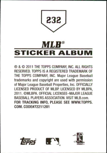 B1814- 2011 Topps Sticker Baseball Karten 201-295 -du Pick- 15 + Gratis US - Bild 65 von 187