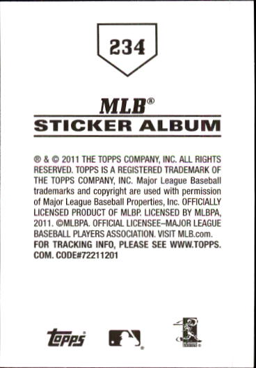 B1814- 2011 Topps Sticker Baseball Karten 201-295 -du Pick- 15 + Gratis US - Bild 69 von 187