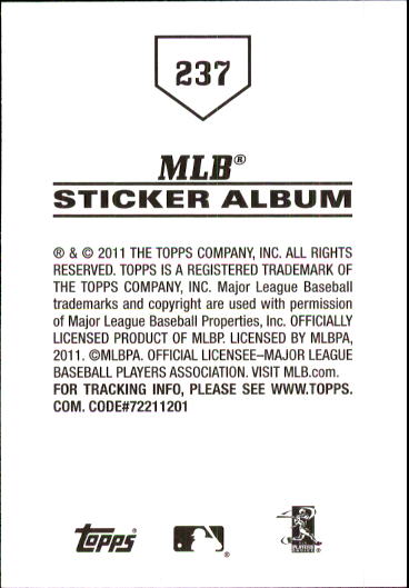 B1814- 2011 Topps Sticker Baseball Karten 201-295 -du Pick- 15 + Gratis US - Bild 75 von 187