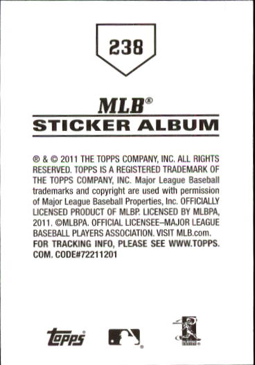 B1814- 2011 Topps Sticker Baseball Karten 201-295 -du Pick- 15 + Gratis US - Bild 77 von 187