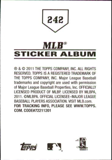 B1814- 2011 Topps Sticker Baseball Karten 201-295 -du Pick- 15 + Gratis US - Bild 85 von 187