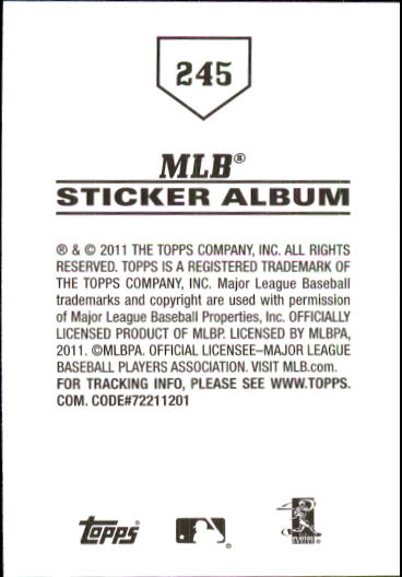 B1814- 2011 Topps Sticker Baseball Karten 201-295 -du Pick- 15 + Gratis US - Bild 91 von 187