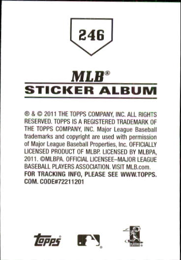 B1814- 2011 Topps Sticker Baseball Karten 201-295 -du Pick- 15 + Gratis US - Bild 93 von 187