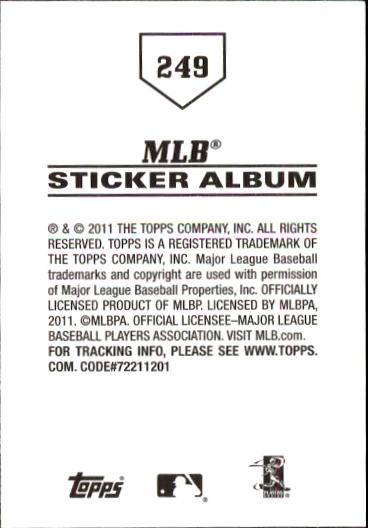 B1814- 2011 Topps Sticker Baseball Karten 201-295 -du Pick- 15 + Gratis US - Bild 99 von 187