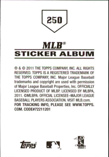 B1814- 2011 Topps Sticker Baseball Karten 201-295 -du Pick- 15 + Gratis US - Bild 101 von 187