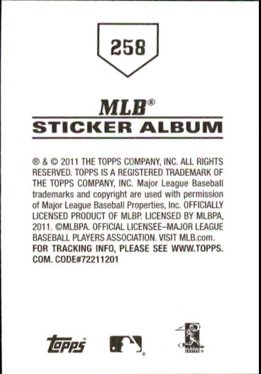 B1814- 2011 Topps Sticker Baseball Karten 201-295 -du Pick- 15 + Gratis US - Bild 117 von 187