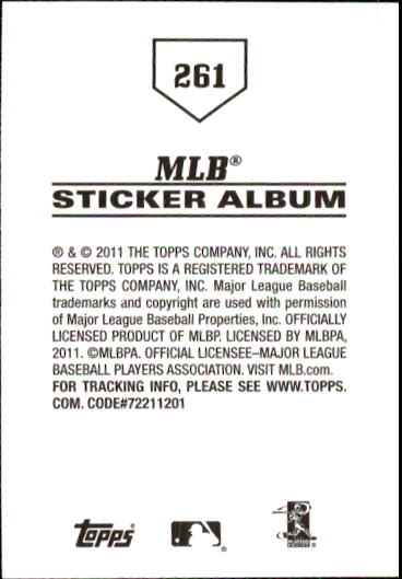 B1814- 2011 Topps Sticker Baseball Karten 201-295 -du Pick- 15 + Gratis US - Bild 123 von 187