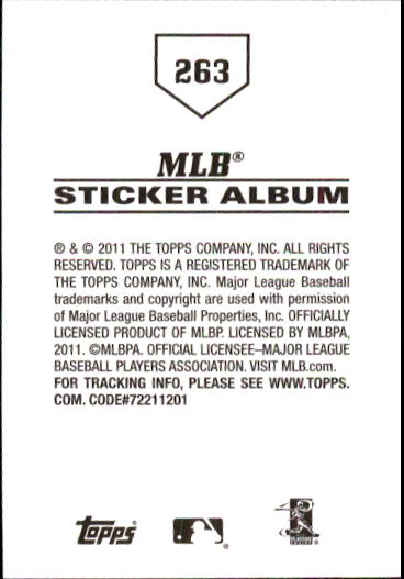 B1814- 2011 Topps Sticker Baseball Karten 201-295 -du Pick- 15 + Gratis US - Bild 127 von 187