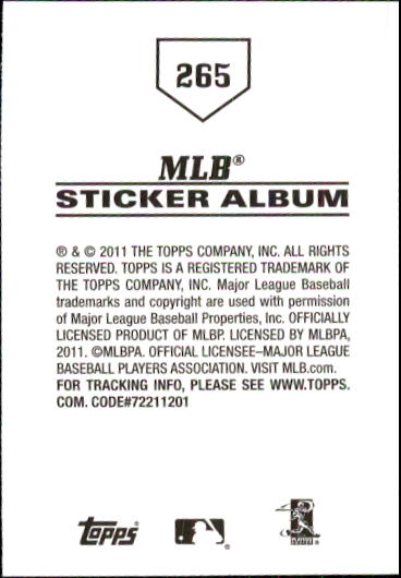 B1814- 2011 Topps Sticker Baseball Karten 201-295 -du Pick- 15 + Gratis US - Bild 131 von 187