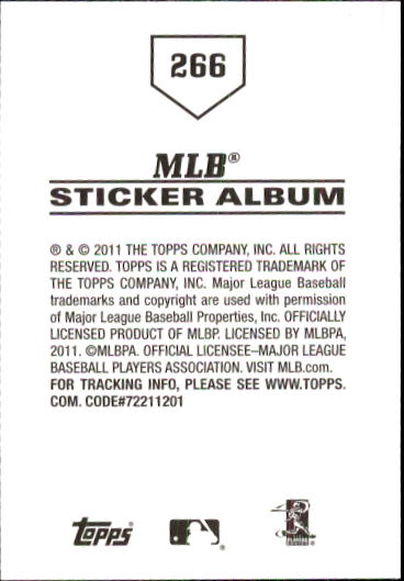 B1814- 2011 Topps Sticker Baseball Karten 201-295 -du Pick- 15 + Gratis US - Bild 133 von 187