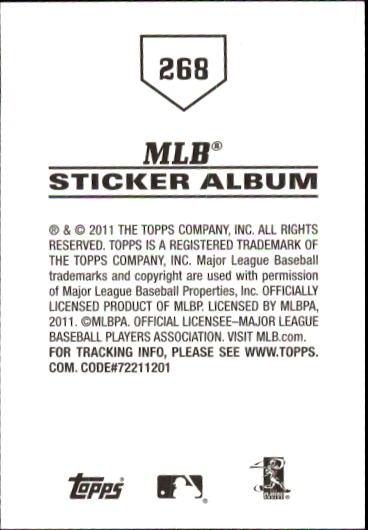 B1814- 2011 Topps Sticker Baseball Karten 201-295 -du Pick- 15 + Gratis US - Bild 137 von 187