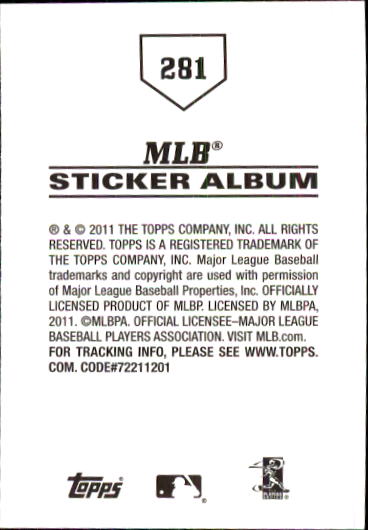B1814- 2011 Topps Sticker Baseball Karten 201-295 -du Pick- 15 + Gratis US - Bild 161 von 187