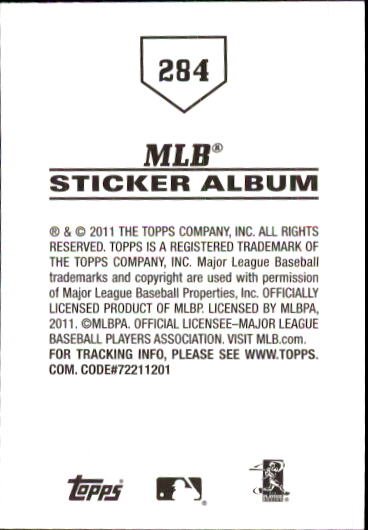B1814- 2011 Topps Sticker Baseball Karten 201-295 -du Pick- 15 + Gratis US - Bild 167 von 187