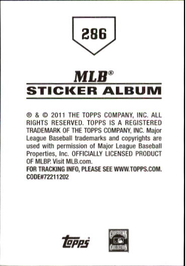 B1814- 2011 Topps Sticker Baseball Karten 201-295 -du Pick- 15 + Gratis US - Bild 171 von 187