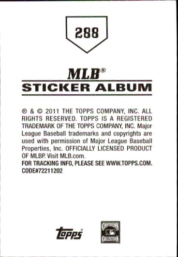 B1814- 2011 Topps Sticker Baseball Karten 201-295 -du Pick- 15 + Gratis US - Bild 175 von 187