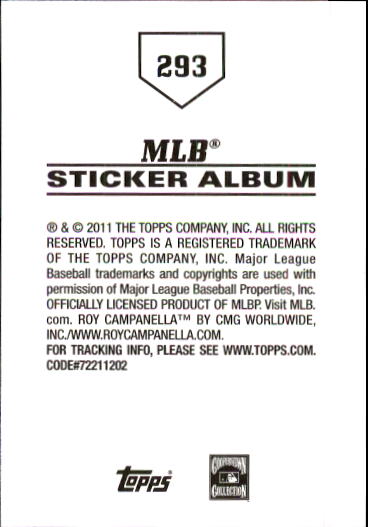 B1814- 2011 Topps Sticker Baseball Karten 201-295 -du Pick- 15 + Gratis US - Bild 185 von 187