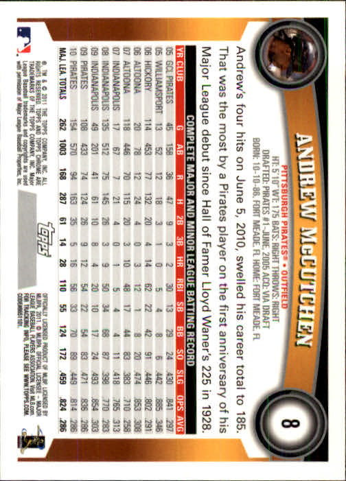 A6060- 2011 Topps Chrome BB Card #s 1-220 +Rookies -You Pick- 15+ FREE US SHIP - Picture 332 of 398