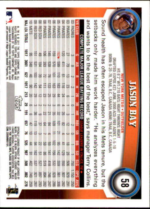A6060- 2011 Topps Chrome BB Card #s 1-220 +Rookies -You Pick- 15+ FREE US SHIP - Picture 183 of 398