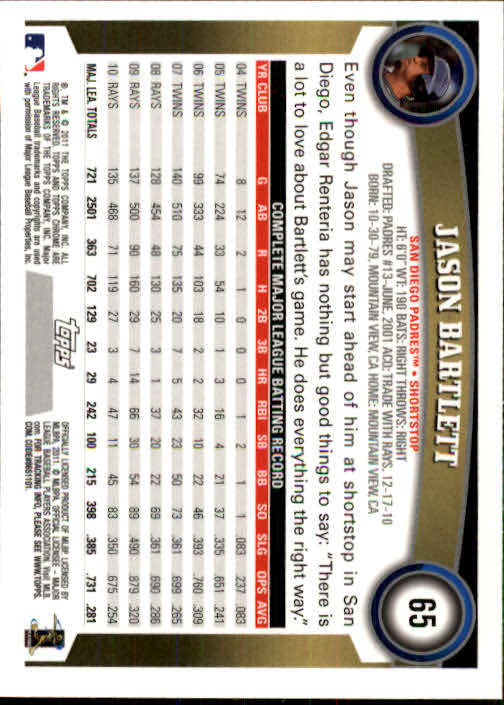 A6060- 2011 Topps Chrome BB Card #s 1-220 +Rookies -You Pick- 15+ FREE US SHIP - Picture 101 of 398