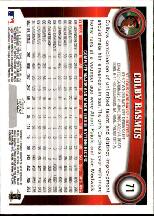 A6060- 2011 Topps Chrome BB Card #s 1-220 +Rookies -You Pick- 15+ FREE US SHIP - Picture 247 of 398