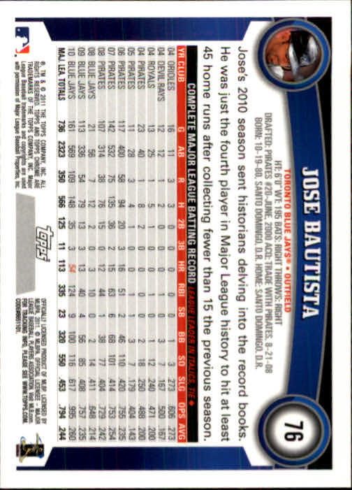 A6060- 2011 Topps Chrome BB Card #s 1-220 +Rookies -You Pick- 15+ FREE US SHIP - Picture 233 of 398