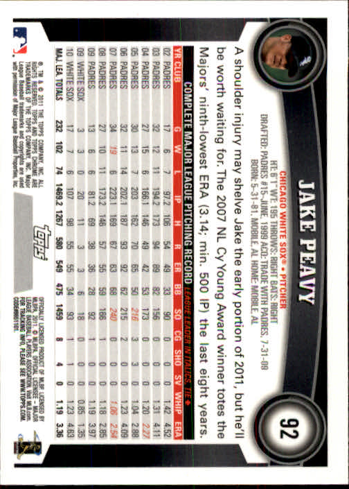 A6060- 2011 Topps Chrome BB Card #s 1-220 +Rookies -You Pick- 15+ FREE US SHIP - Picture 105 of 398