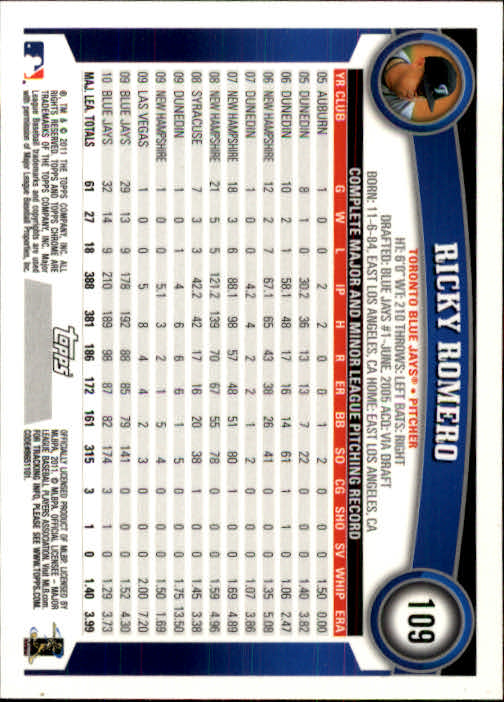 A6060- 2011 Topps Chrome BB Card #s 1-220 +Rookies -You Pick- 15+ FREE US SHIP - Picture 107 of 398
