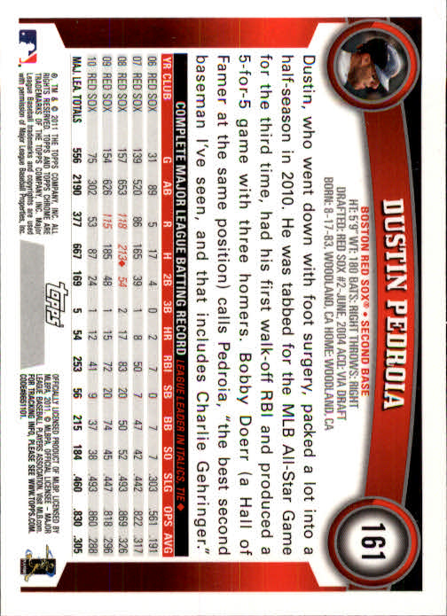 A6060- 2011 Topps Chrome BB Card #s 1-220 +Rookies -You Pick- 15+ FREE US SHIP - Picture 334 of 398